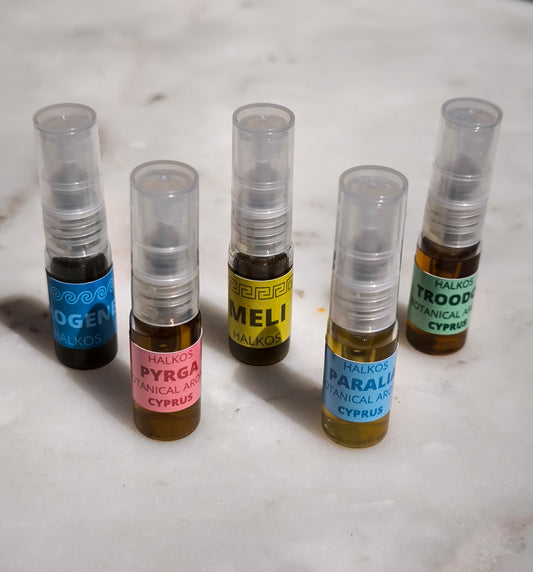 DISCOVERY SET - 5 samples of botanical perfume