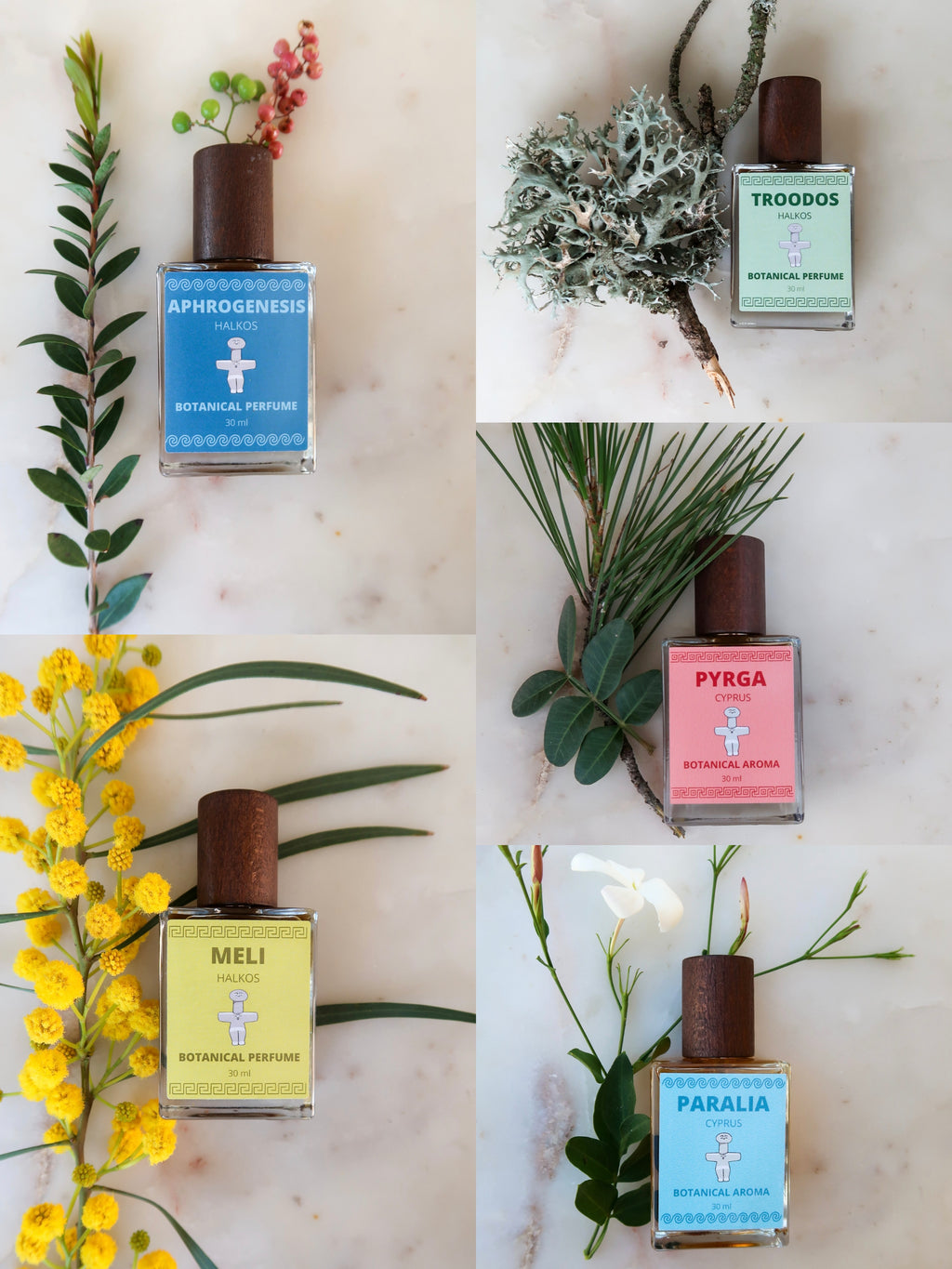 DISCOVERY SET - 5 samples of botanical perfume